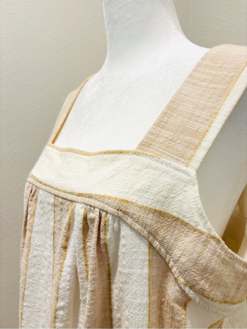 by Anthropologie Maeve Tan Tonal Striped Midi Dress - Picture 5 of 6